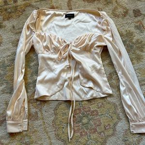majorelle silk cream blouse